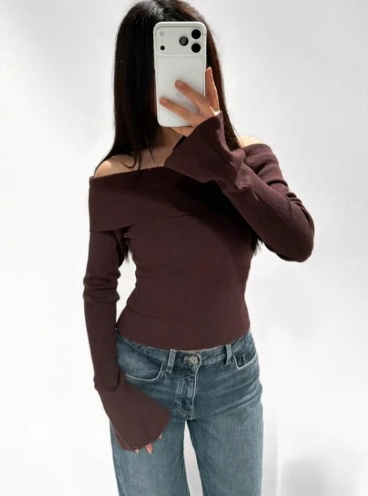 Audrey off shoulder top Bruin
