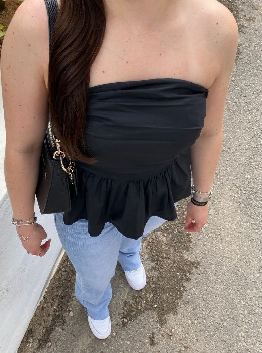 Evi bandeau top zwart inspiratie