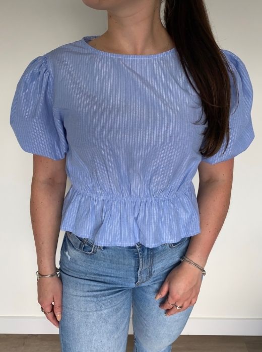 Anna top blauw