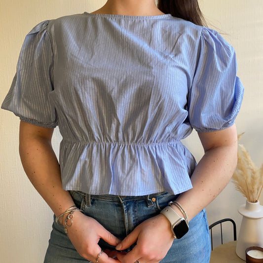 Anna top | Blauw