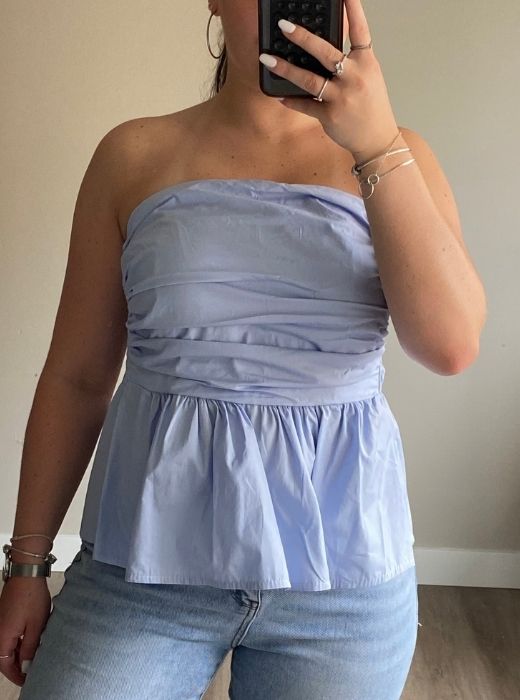 Evi bandeau top Blauw 2