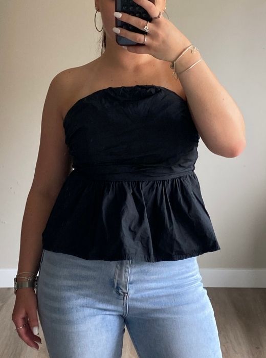 Evi bandeau top Zwart 2