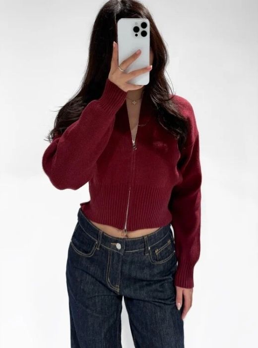 Nina zipper Bordeaux