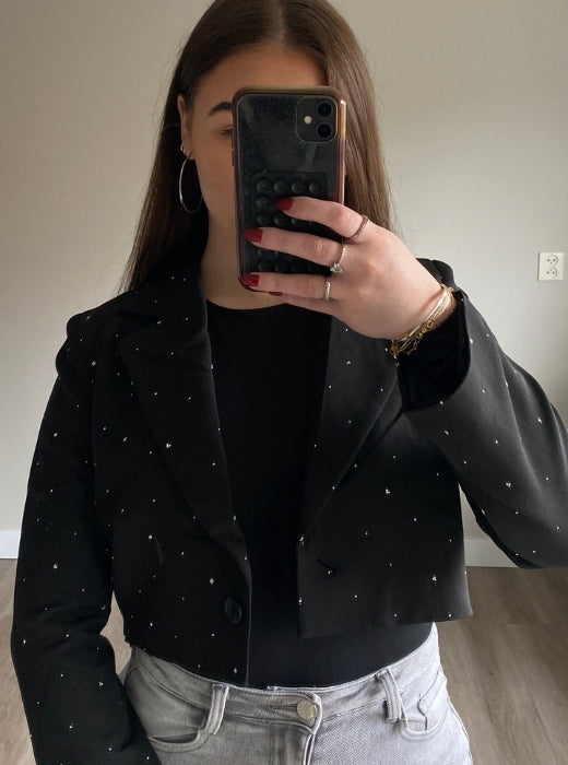 Studded cropped blazer 2