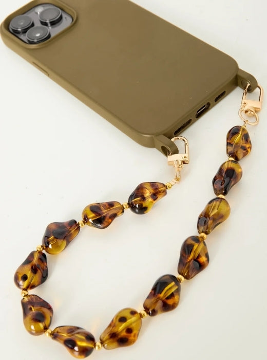 Telefoonkoord stone bruin sfeer