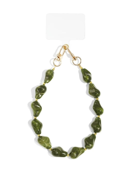 Telefoonkoord stone | donker groen productfoto