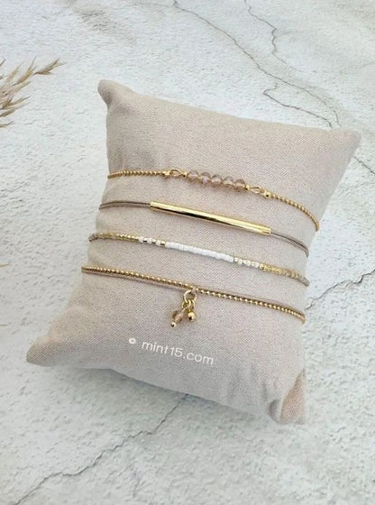 White Natural armbandenset 2